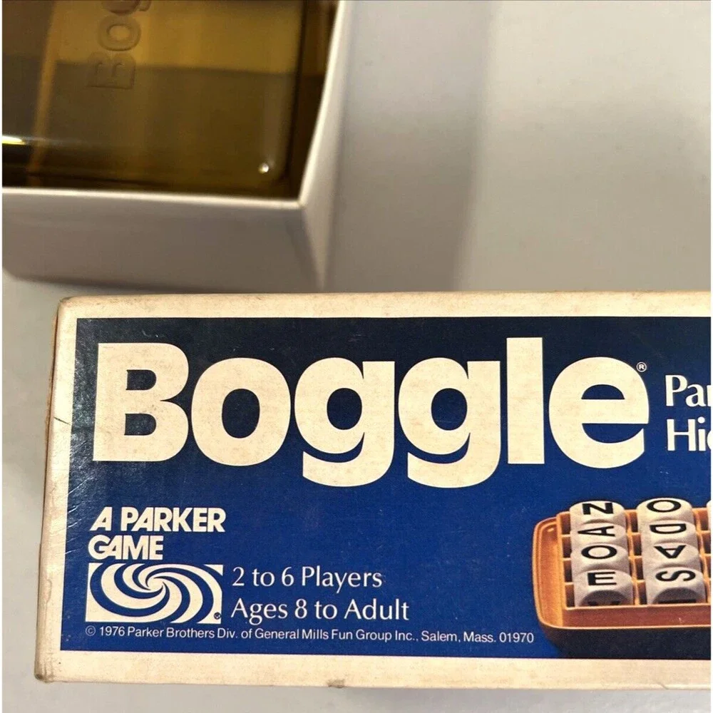 1976 Boggle Word Game Parker Brothers No. 104 - USED - Vintage